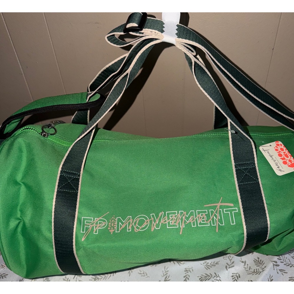 FP Movement Old Sport Duffle Bag Heritage Green Canvas Gym Travel Bag NWT